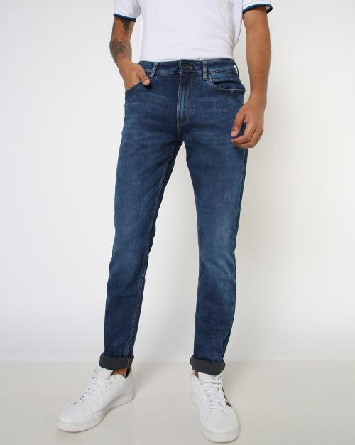 Buy Washed Slim Fit Jeans Online at Best Prices in India JioMart.