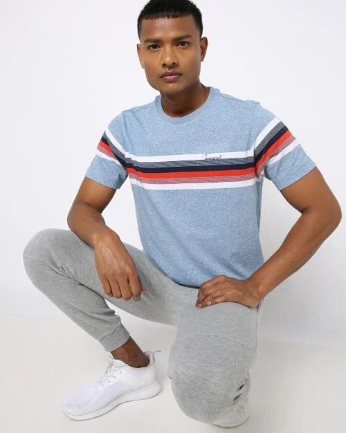 Regular Fit Striped Crew-Neck T-Shirt