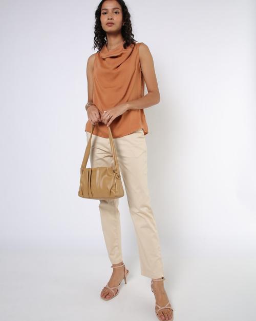 Cowl-Neck Sleeveless Top