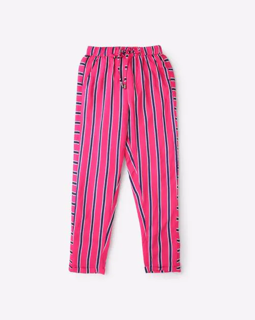 Striped Pants with Insert Pockets