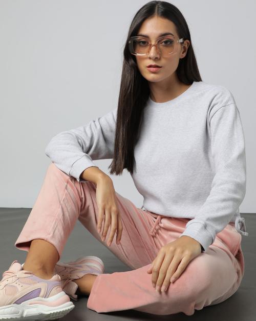 Women Heathered Crew-Neck T-shirt