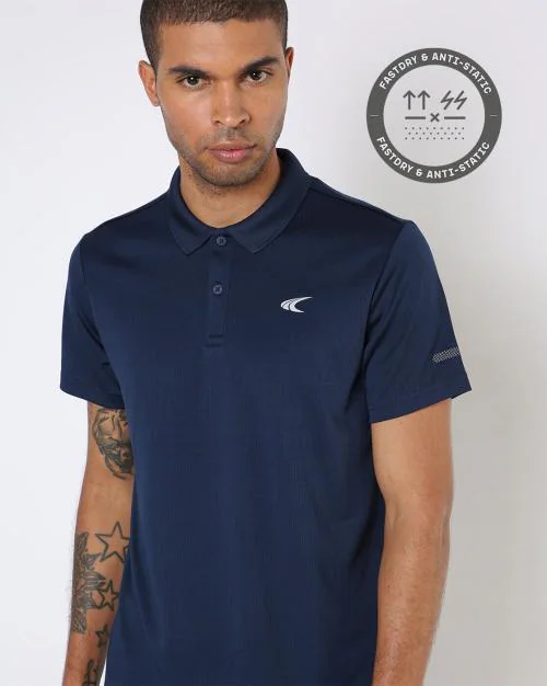 Regular Fit Polo T-Shirt with Cutaway Collar
