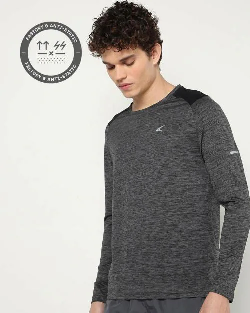 Heathered Crew-Neck T-shirt