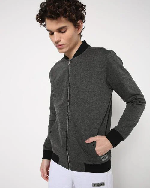 Zip-Front Bomber Jacket