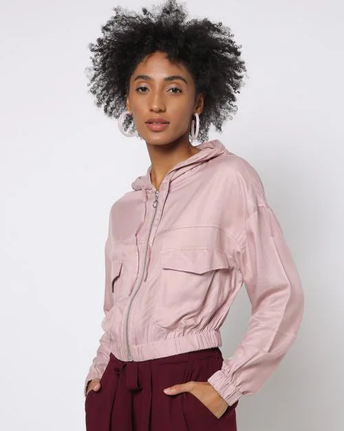 Hooded Jacket with Elasticated Hem