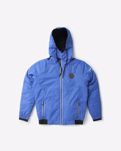 Zip-Front Puffer Jacket with Detachable Hood