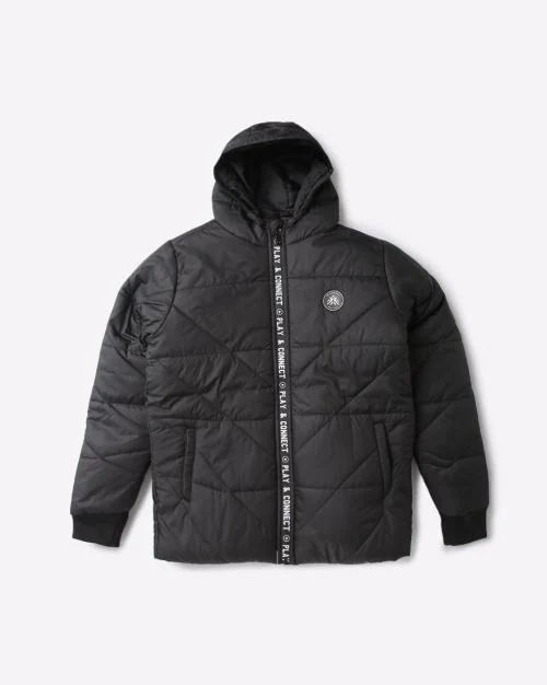 Puffer Hoodie with Insert Pockets