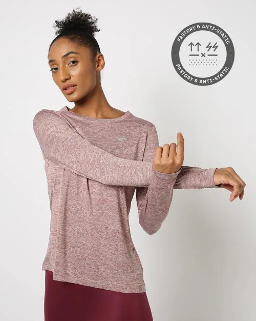 Heathered Crew-Neck T-shirt