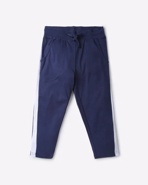 Straight Track Pants with Contrast Taping