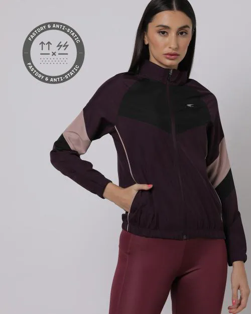 Colourblock Zip-Front Jacket