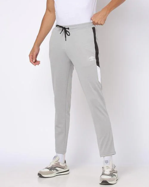 Men Straight Track Pants with Insert Pockets
