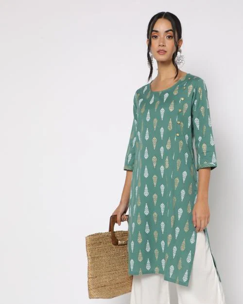 Block Print Straight Kurta