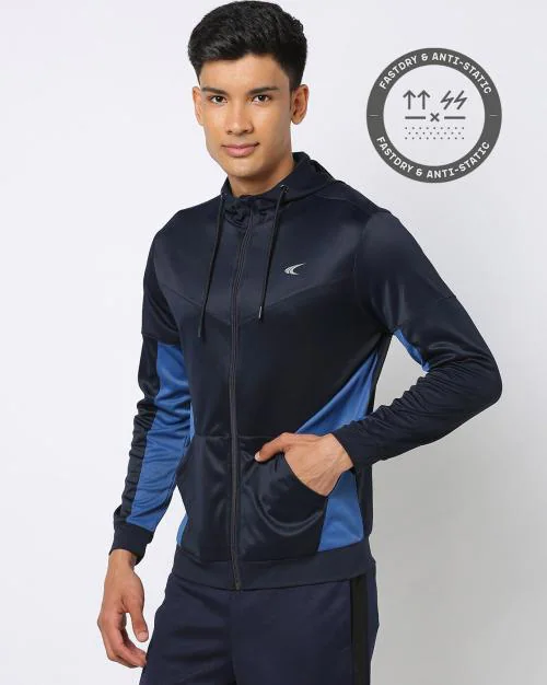 Zip-Front Hooded Sweatshirt