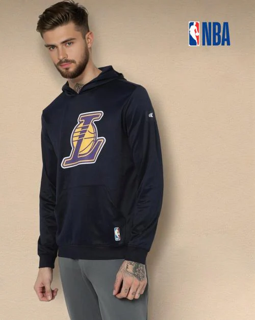 Men NBA Lakers Hoodie with Kangaroo Pocket