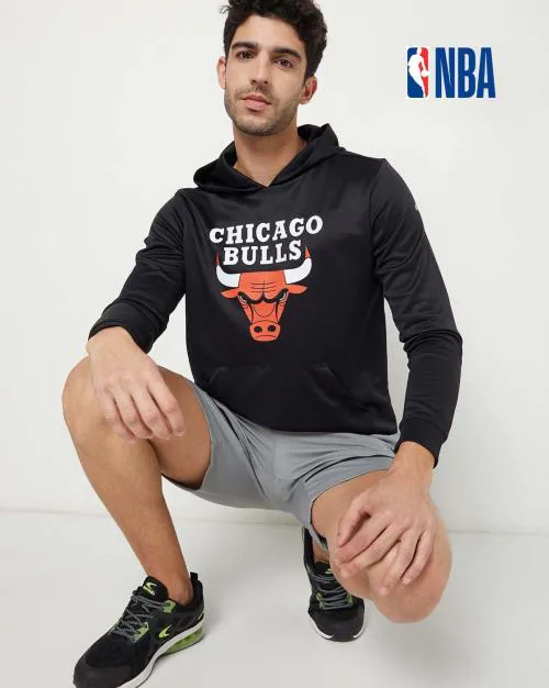 Men NBA Chicago Bulls Hoodie with Kangaroo Pocket