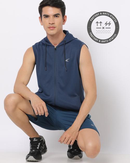 Sleeveless Zip-Front Hoodie