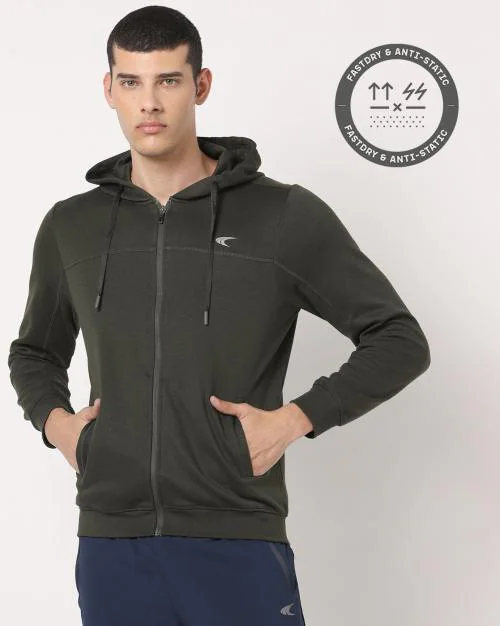 Zip-Front Hooded Jacket