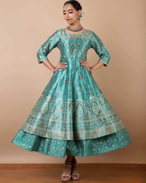 Paisley Print A-Line Dress