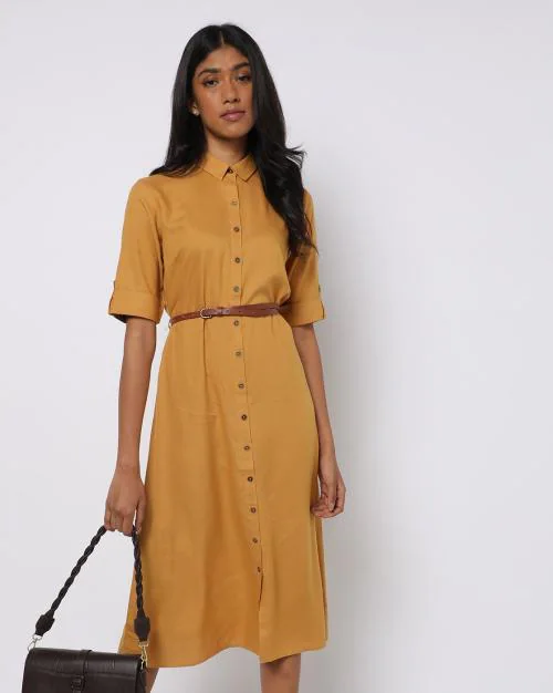 Shirt Dress with Belt