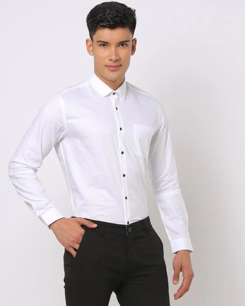 Men Checked Slim Fit Shirt