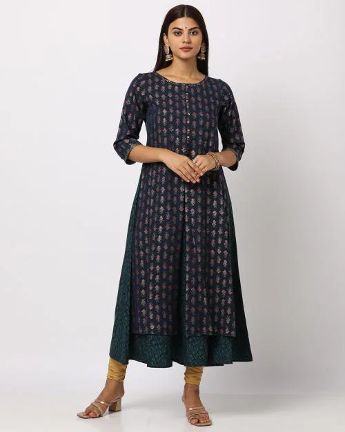Buy Floral Print A-Line Kurta Online at Best Prices in India - JioMart.
