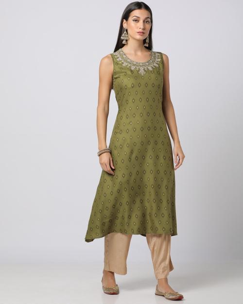 Printed A-Line Kurta