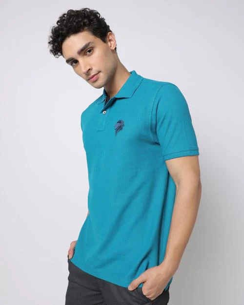 Regular Fit Polo T-Shirt with Embroidered Logo