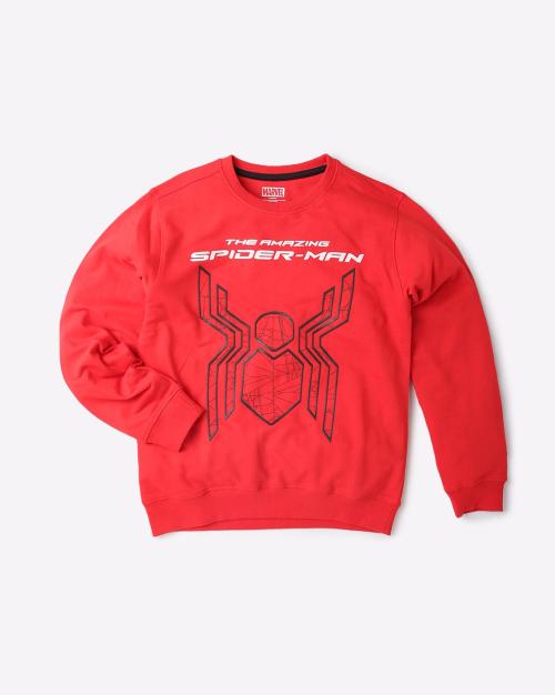 Spider-Man Print Crew-Neck Sweatshirt