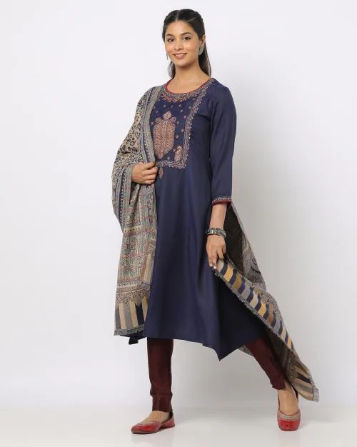 Buy Embroidered Kurta & Dupatta Set Online at Best Prices in India