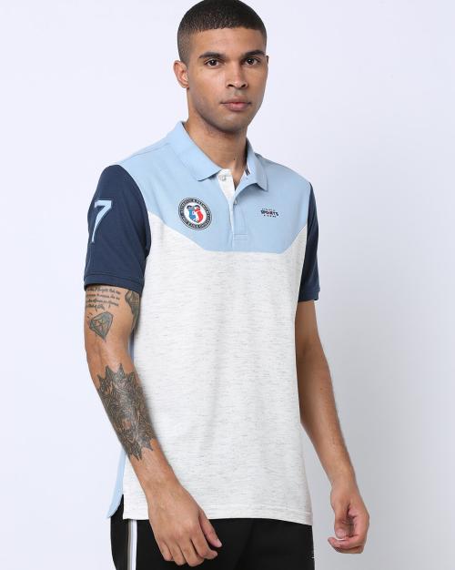Regular Fit Colourblock Polo T-Shirt