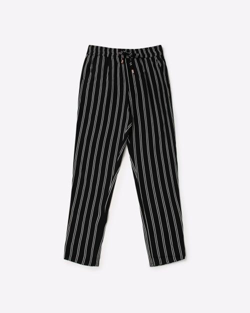Striped Pants with Drawstring Waist