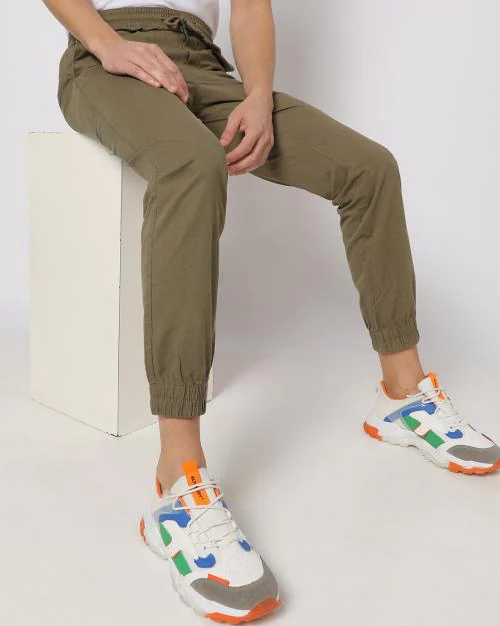 Men Slim Fit Joggers with Insert Pockets