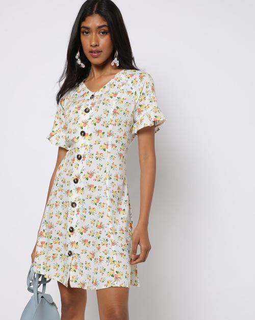 Floral Print Shirt Dress