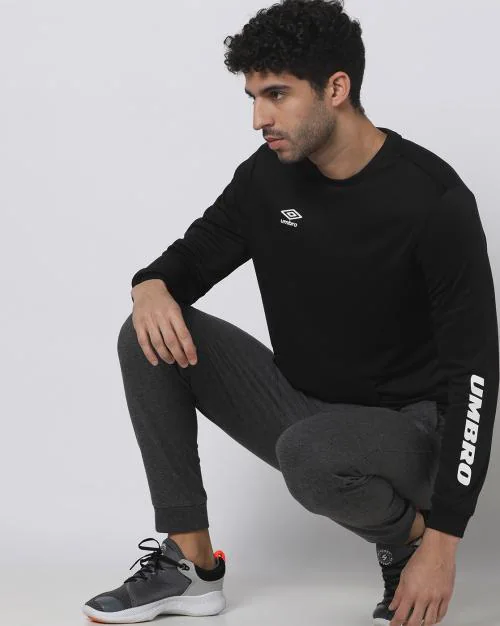 Crew-Neck Sweatshirt with Kangaroo Pocket