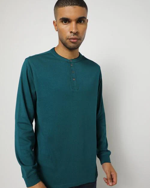 Slim Fit Henley Tshirt JioMart