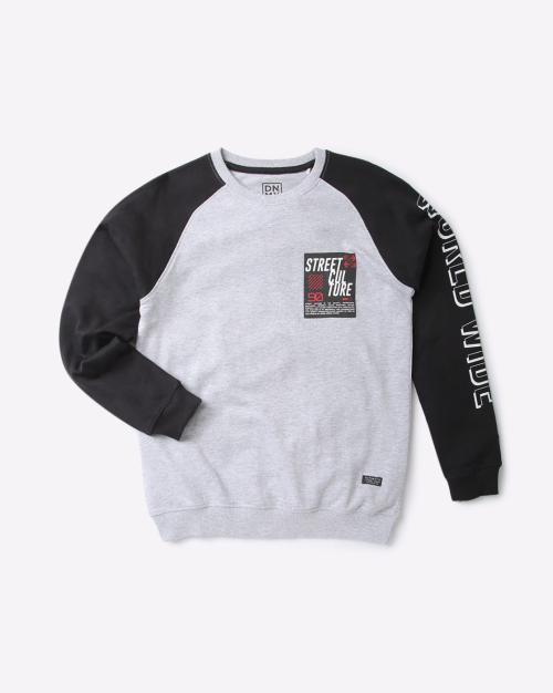 Heathered Round-Neck Sweatshirt