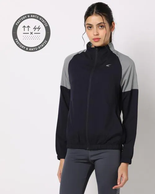 Zip-Front Track Jacket