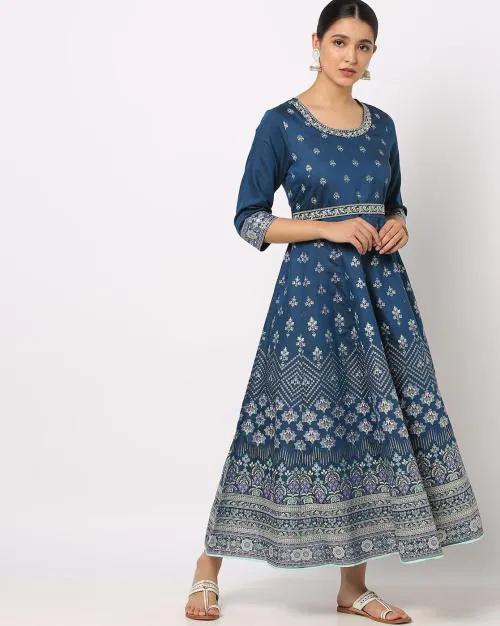 Floral Print A-Line Dress