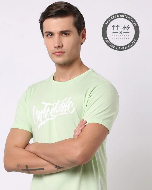 Regular Fit ACTV Unbreakable Print Crew-Neck T-Shirt