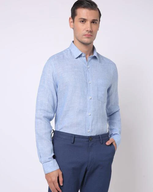 Buy Men Slim Fit Shirt with Patch Pocket Online at Best Prices in India