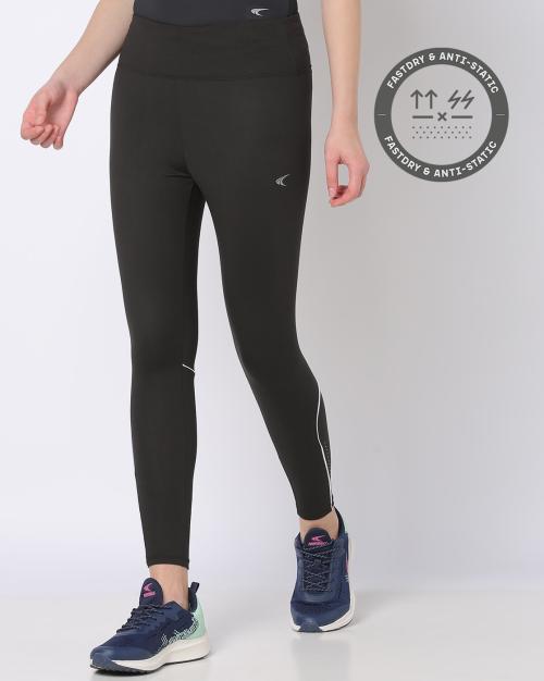 Sports Leggings with Reflective Piping