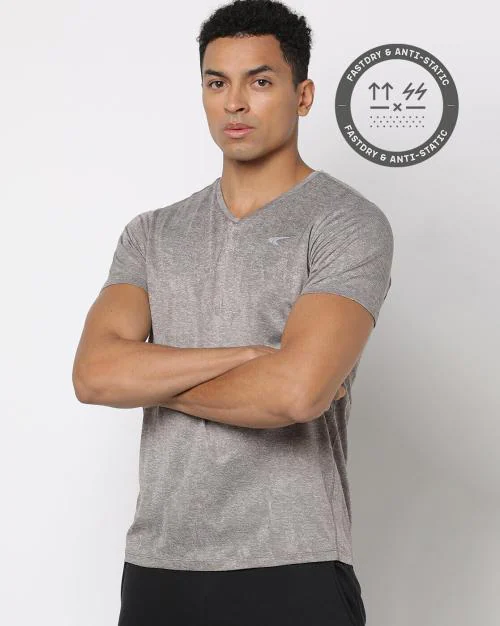 Regular Fit Printed V-Neck T-Shirt