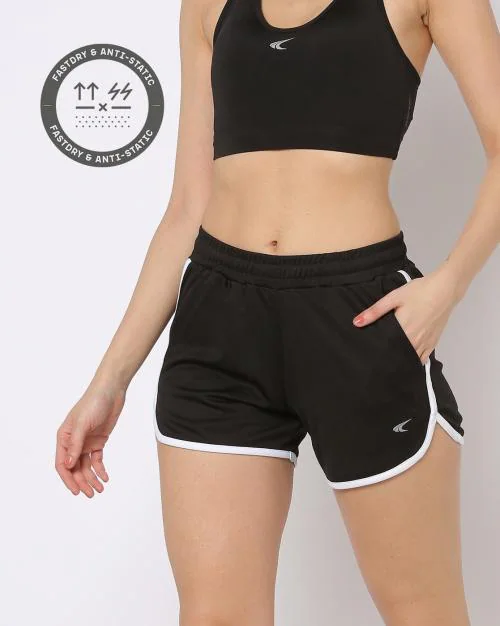 Dolphin Hem Elasticated Waist Shorts