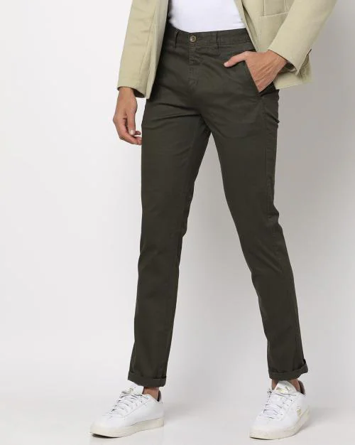 Skinny Fit Flat-Front Chinos