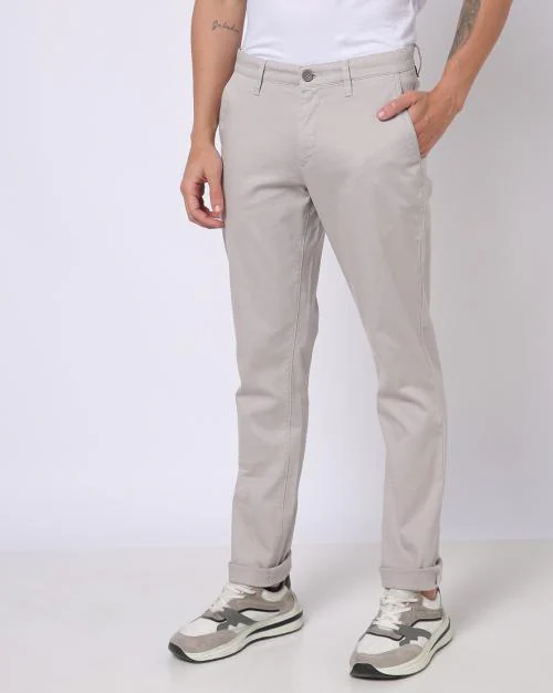Slim Fit Flat-Front Chinos