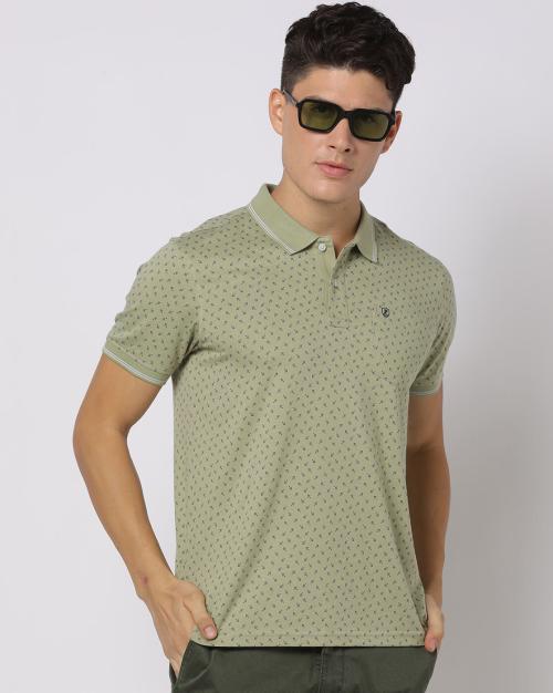 Printed Slim Fit Polo T-Shirt