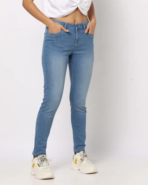 Women Mid-Wash Skinny Fit Jeans