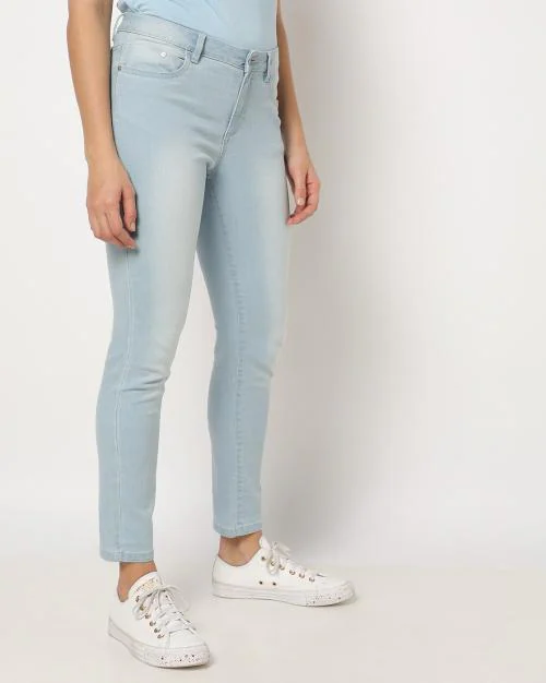 Women Lightly Washed Skinny Fit Mid-Rise Jeans