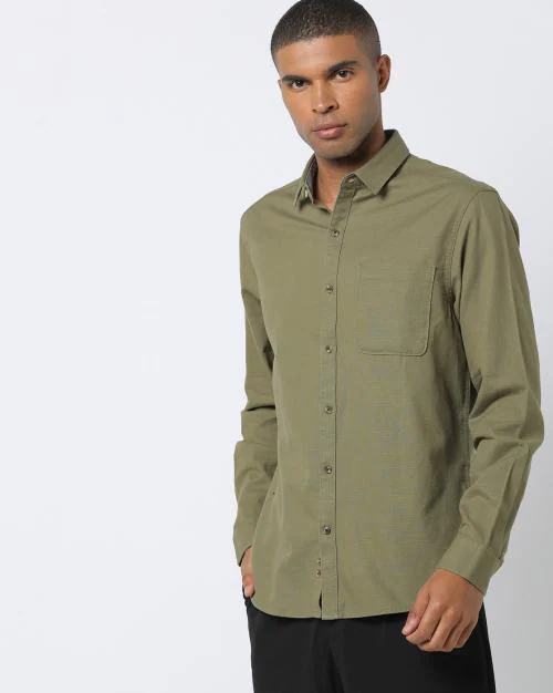 Men Slim Fit Cotton Shirt