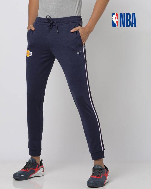 Men NBA Lakers Joggers with Contrast Stripes